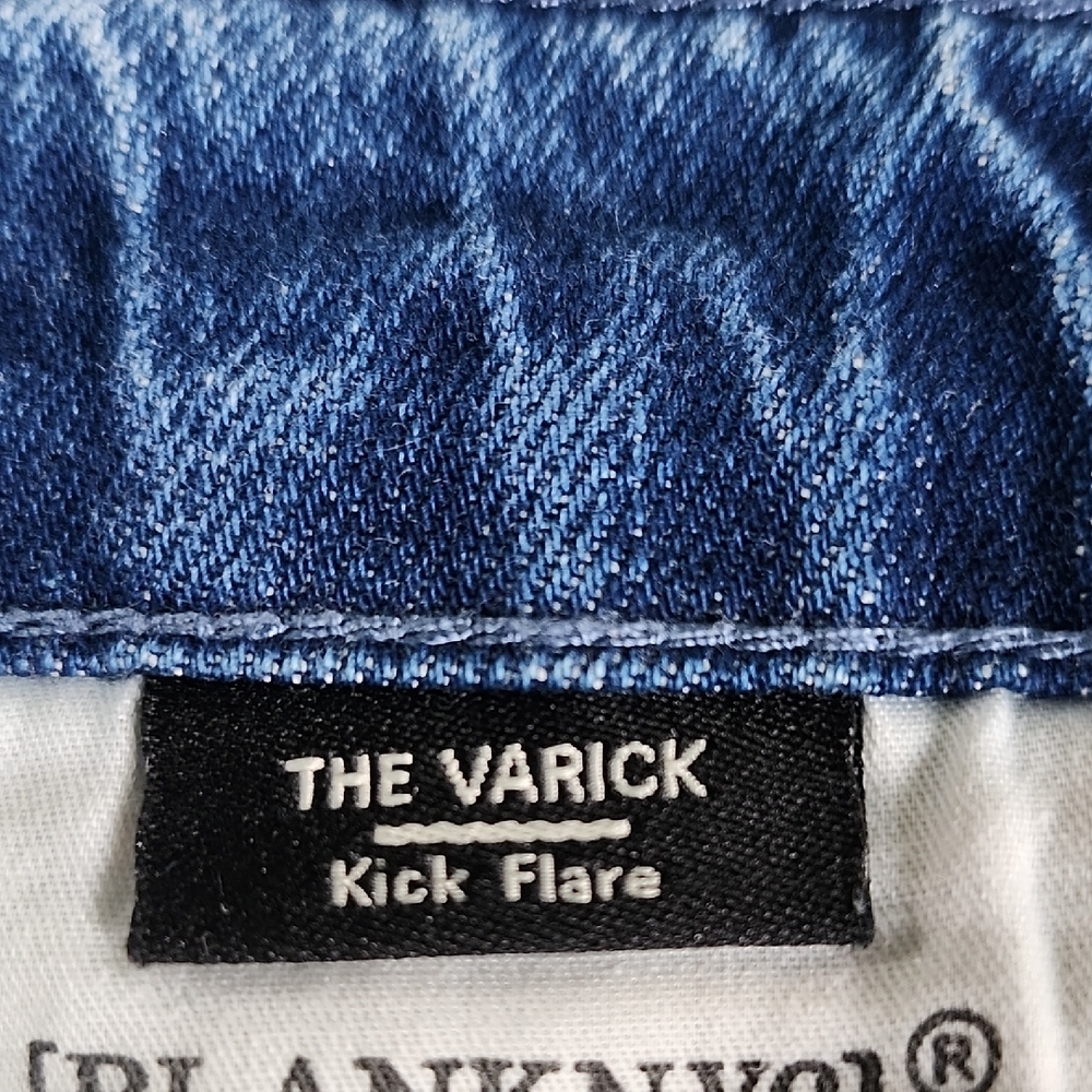 Blank NYC Button Fly Flare Rainbow Embroider Jeans - Picture 13 of 16
